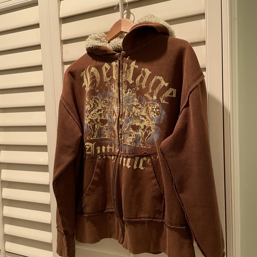 Vintage hoodie, zip up,
